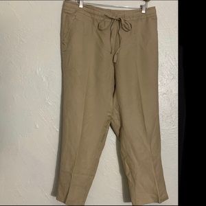 Ashley Stewart - Cropped Linen Pants